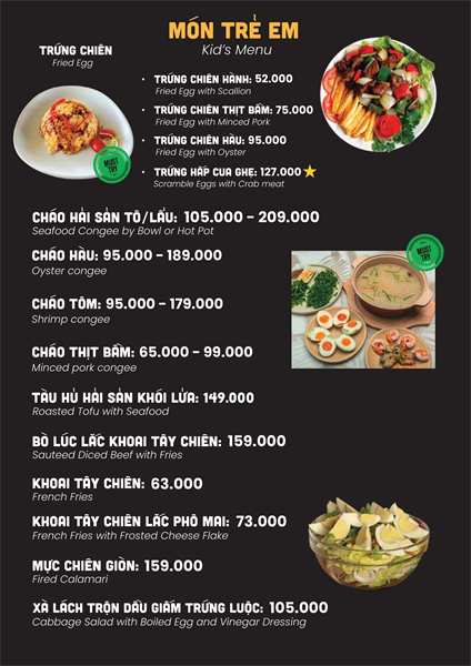 Menu Nhà hàng hải sản cơm niêu Vuông Tròn22